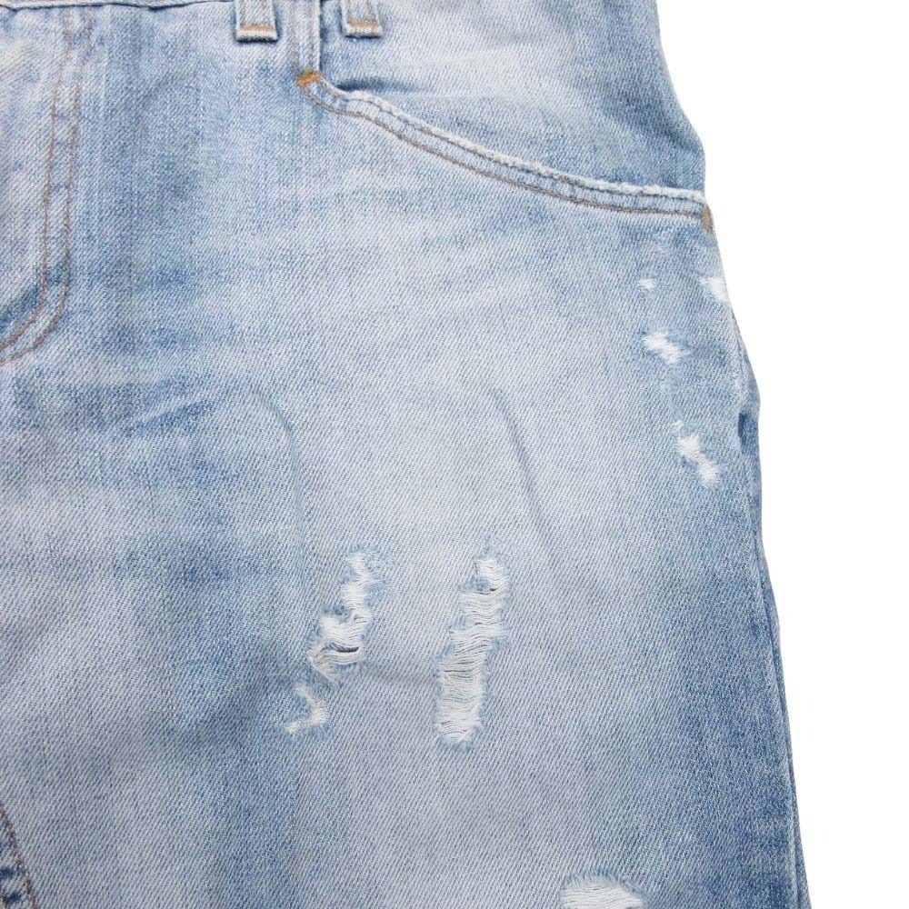 Dolce & Gabbana Distressed Crush Denim Pants 48 Indigo Blue