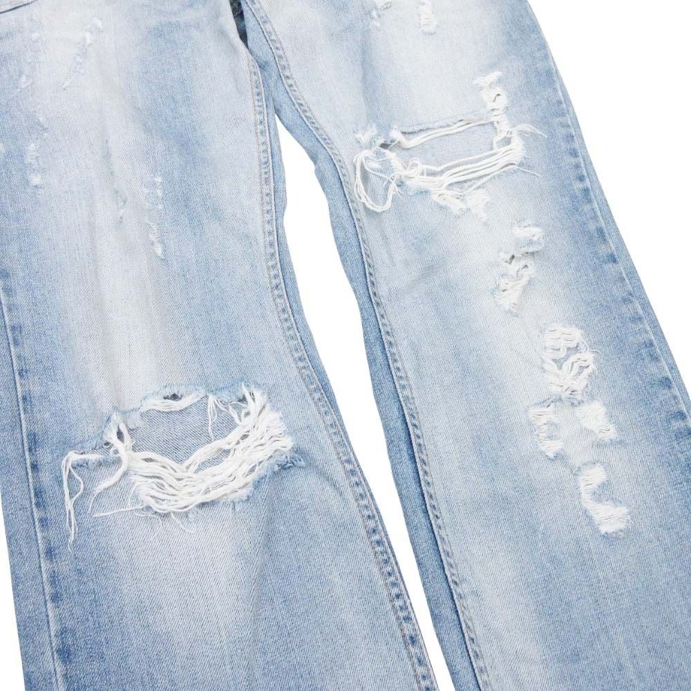 Dolce & Gabbana Distressed Crush Denim Pants 48 Indigo Blue