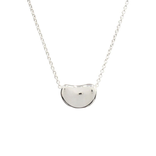 Tiffany & Co Polished Bean Necklace Pendant Silver