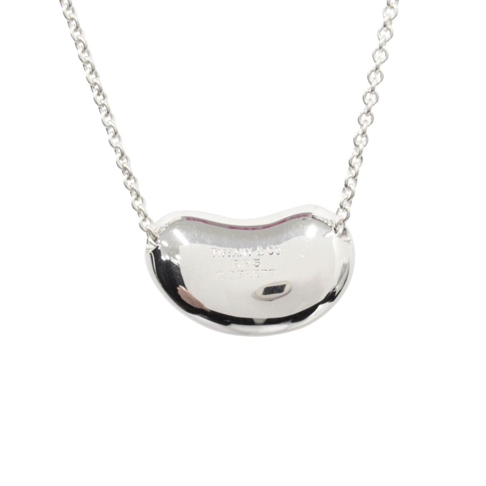 Tiffany & Co Polished Bean Necklace Pendant Silver