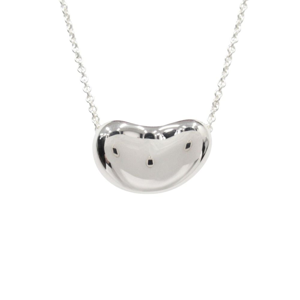 Tiffany & Co Polished Bean Necklace Pendant Silver
