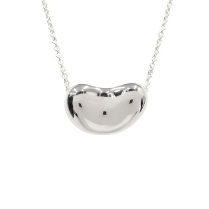 Tiffany & Co Polished Bean Necklace Pendant Silver