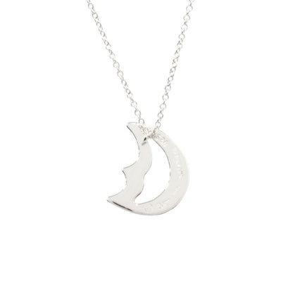 Tiffany & Co Polished Crescent Necklace Silver