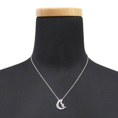 Tiffany & Co Polished Crescent Necklace Silver