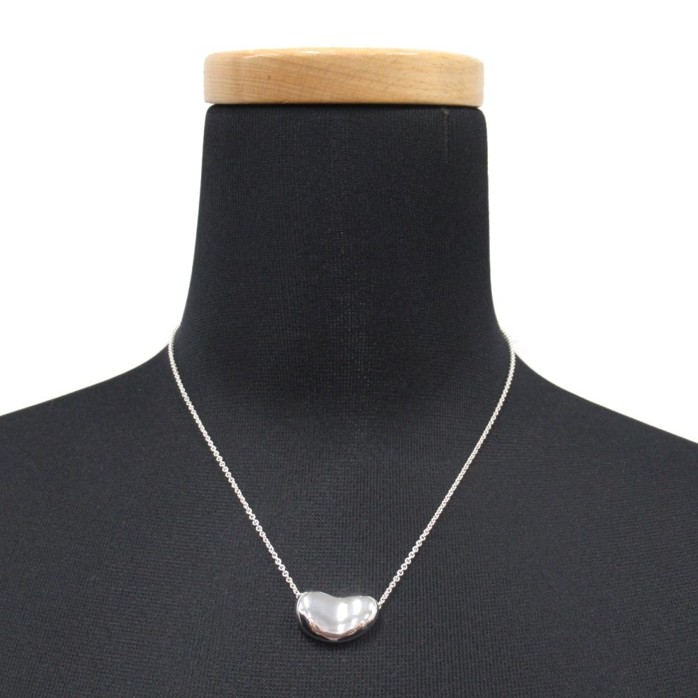 Tiffany & Co Polished Bean Necklace Pendant Silver