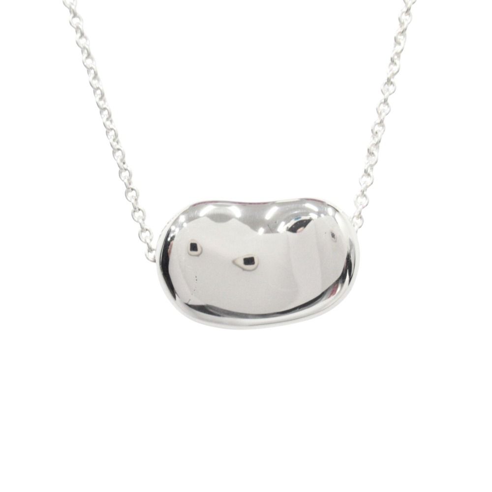 Tiffany & Co Polished Bean Necklace Pendant Silver