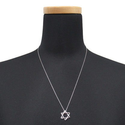 Tiffany & Co Polished Star of David Hexagram Necklace 50 cm Silver