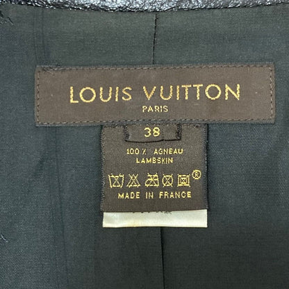 Louis Vuitton Sheep Leather Single Rider Jacket 38 Black