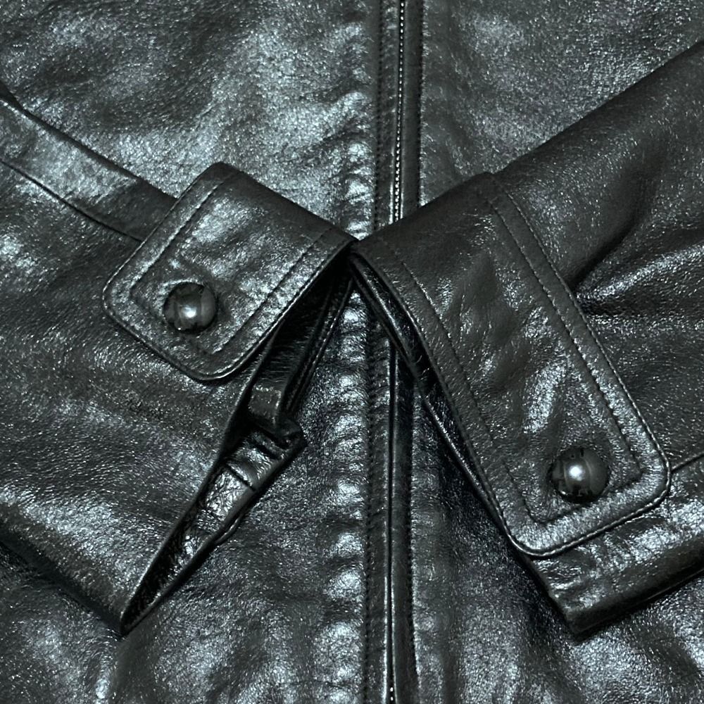 Louis Vuitton Sheep Leather Single Rider Jacket 38 Black