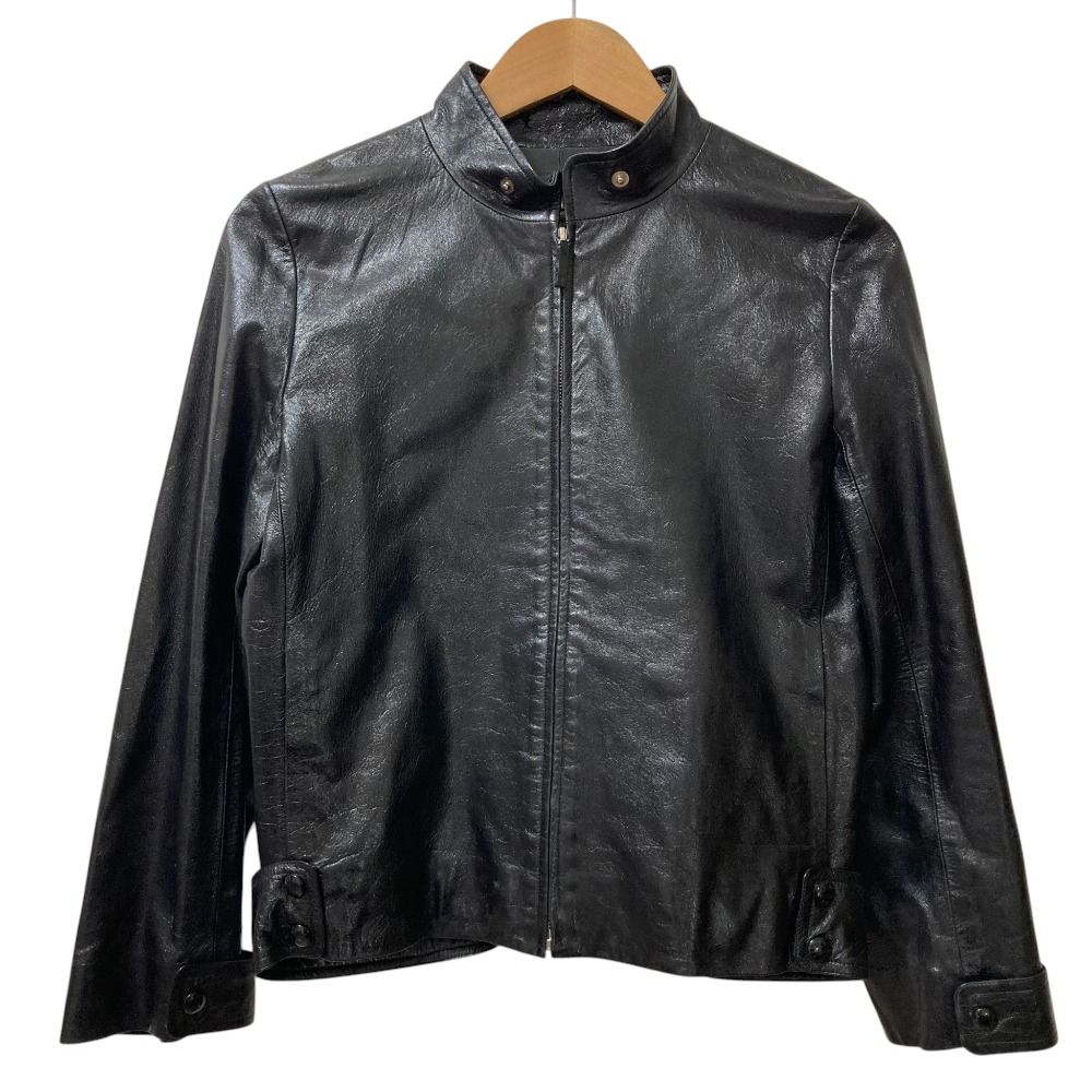 Louis Vuitton Sheep Leather Single Rider Jacket 38 Black