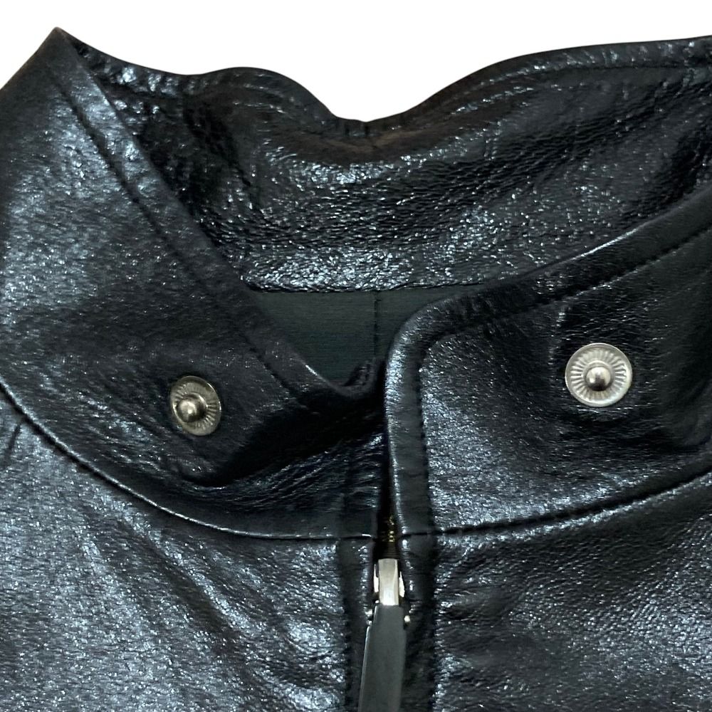 Louis Vuitton Sheep Leather Single Rider Jacket 38 Black