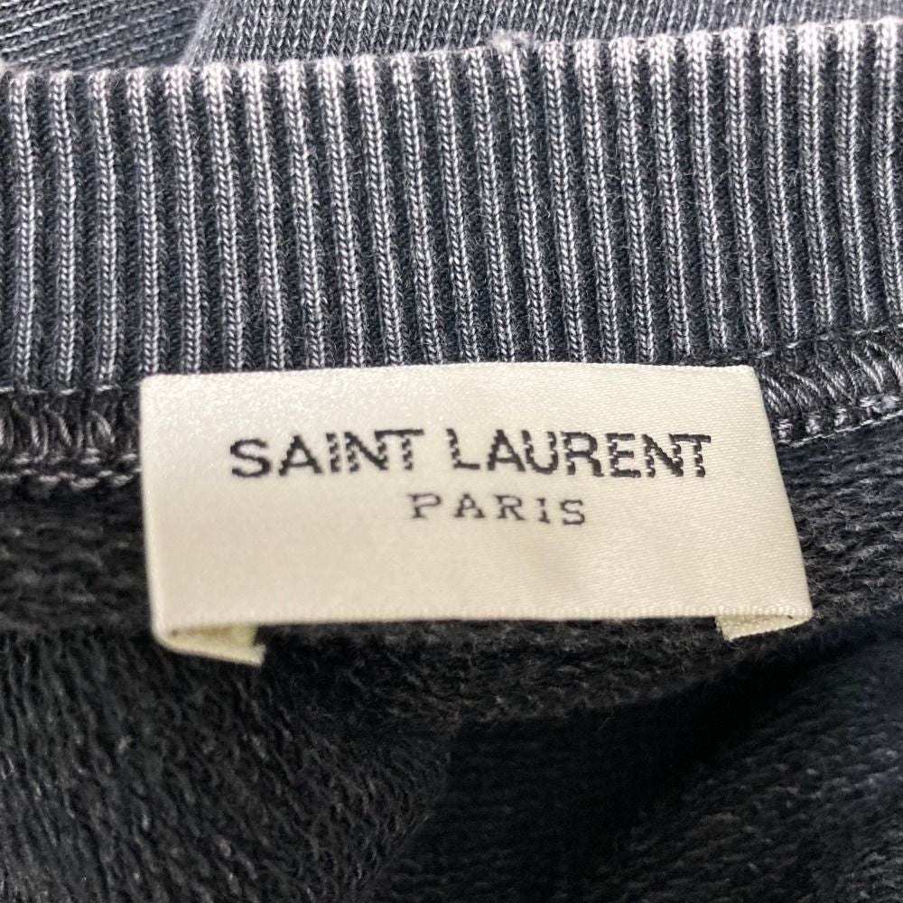 Saint Laurent Paris Vintage Wash Sweatshirt XS Charcoal Gray