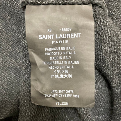 Saint Laurent Paris Vintage Wash Sweatshirt XS Charcoal Gray