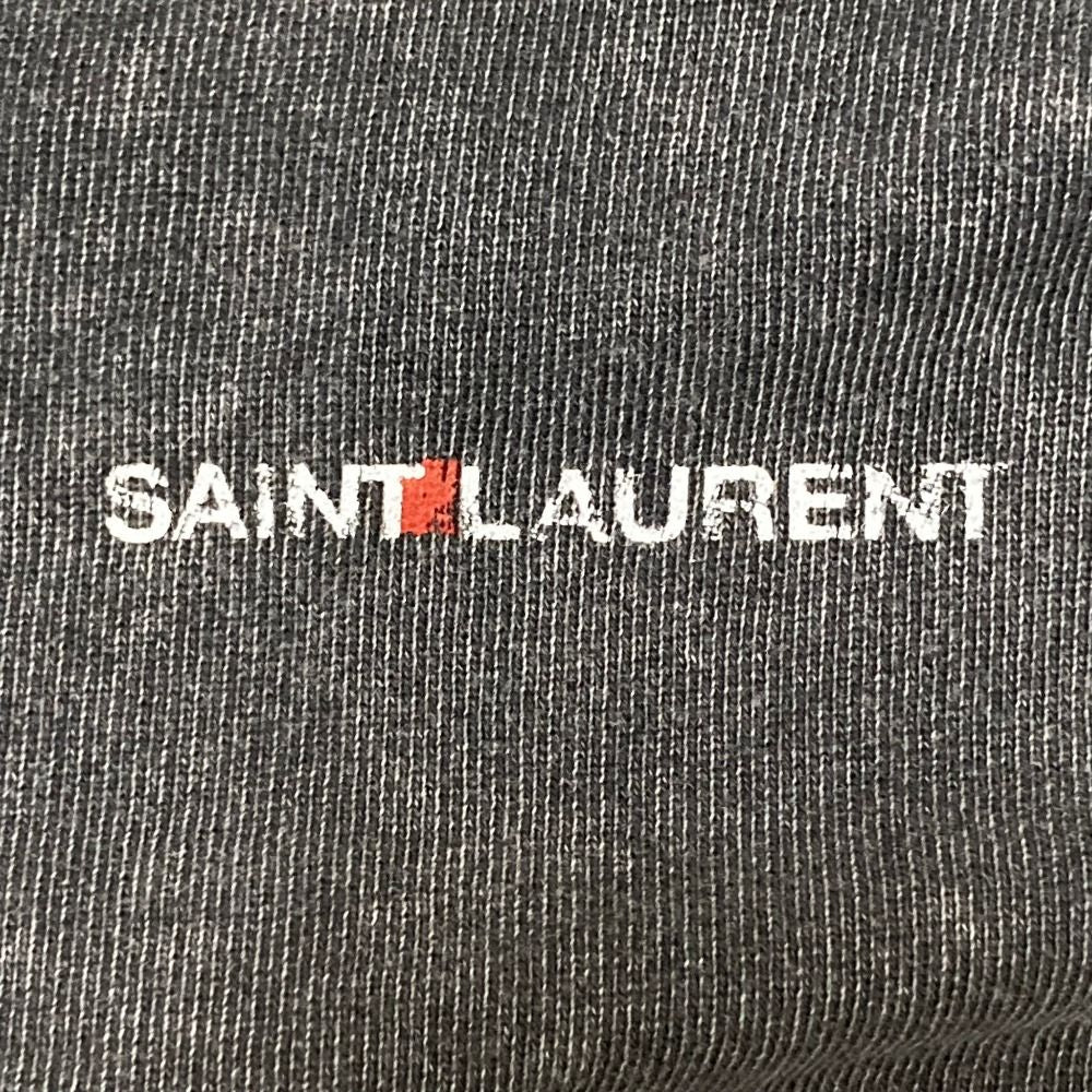 Saint Laurent Paris Vintage Wash Sweatshirt XS Charcoal Gray