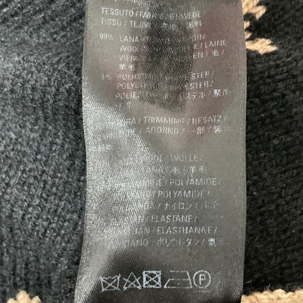 Balenciaga Logo Jacquard Crew Neck Knit Sweater XS Camel