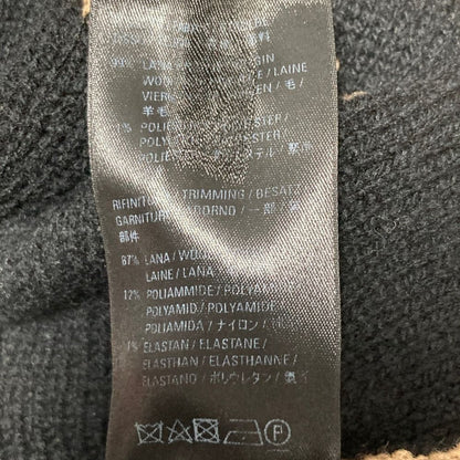 Balenciaga Logo Jacquard Crew Neck Knit Sweater XS Camel
