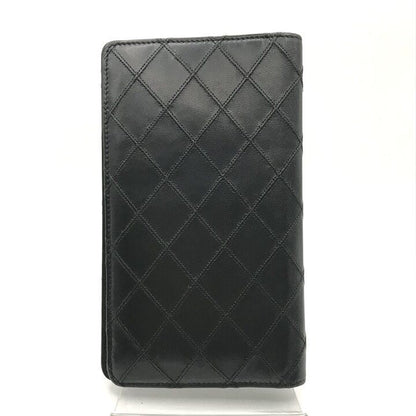 Chanel Bifold Wallet Leather Black Coin Case
