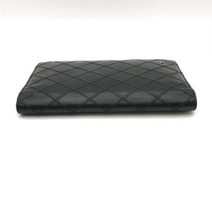 Chanel Bifold Wallet Leather Black Coin Case
