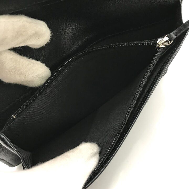 Chanel Bifold Wallet Leather Black Coin Case