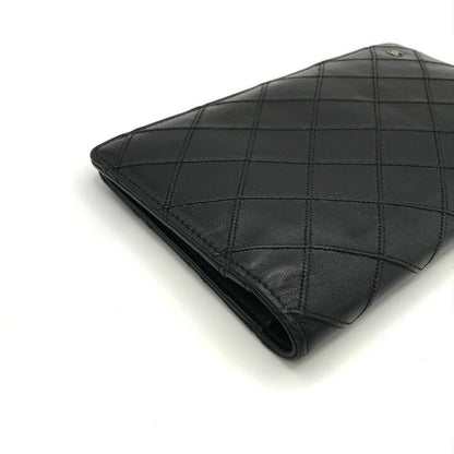 Chanel Bifold Wallet Leather Black Coin Case