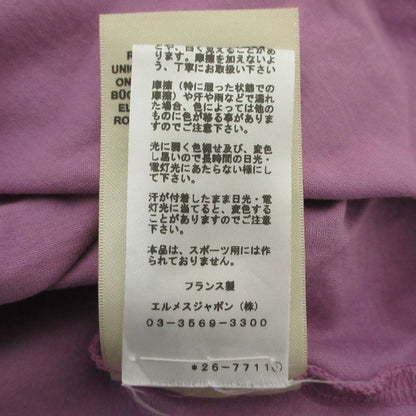 Hermes Embroidery Pocket T-Shirt 40 Purple