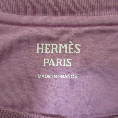 Hermes Embroidery Pocket T-Shirt 40 Purple
