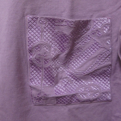Hermes Embroidery Pocket T-Shirt 40 Purple