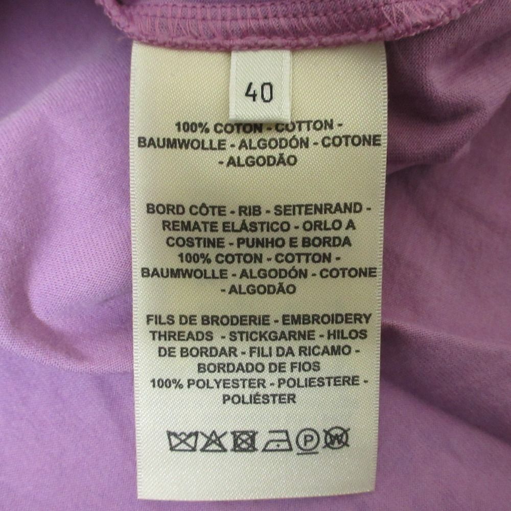 Hermes Embroidery Pocket T-Shirt 40 Purple