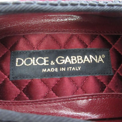 Dolce & Gabbana Velour Loafers Shoes 5 Wine Red