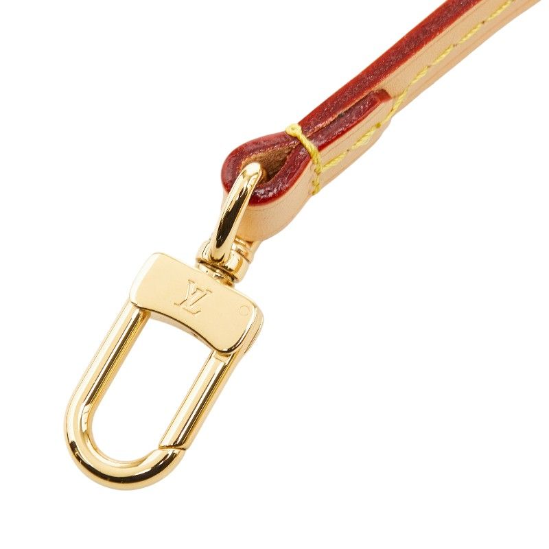Louis Vuitton Shoulder Strap 53.5 cm Beige Gold Leather