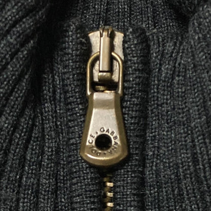 Dolce & Gabbana DG Logo Driver's Knit Jacket 50 Gray