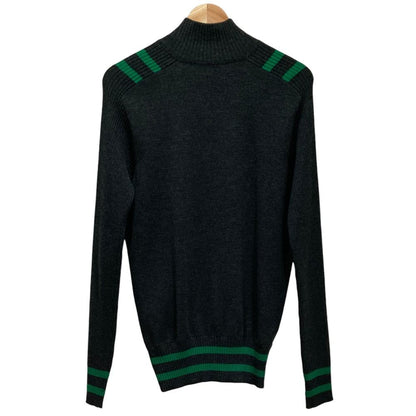 Dolce & Gabbana DG Logo Driver's Knit Jacket 50 Gray