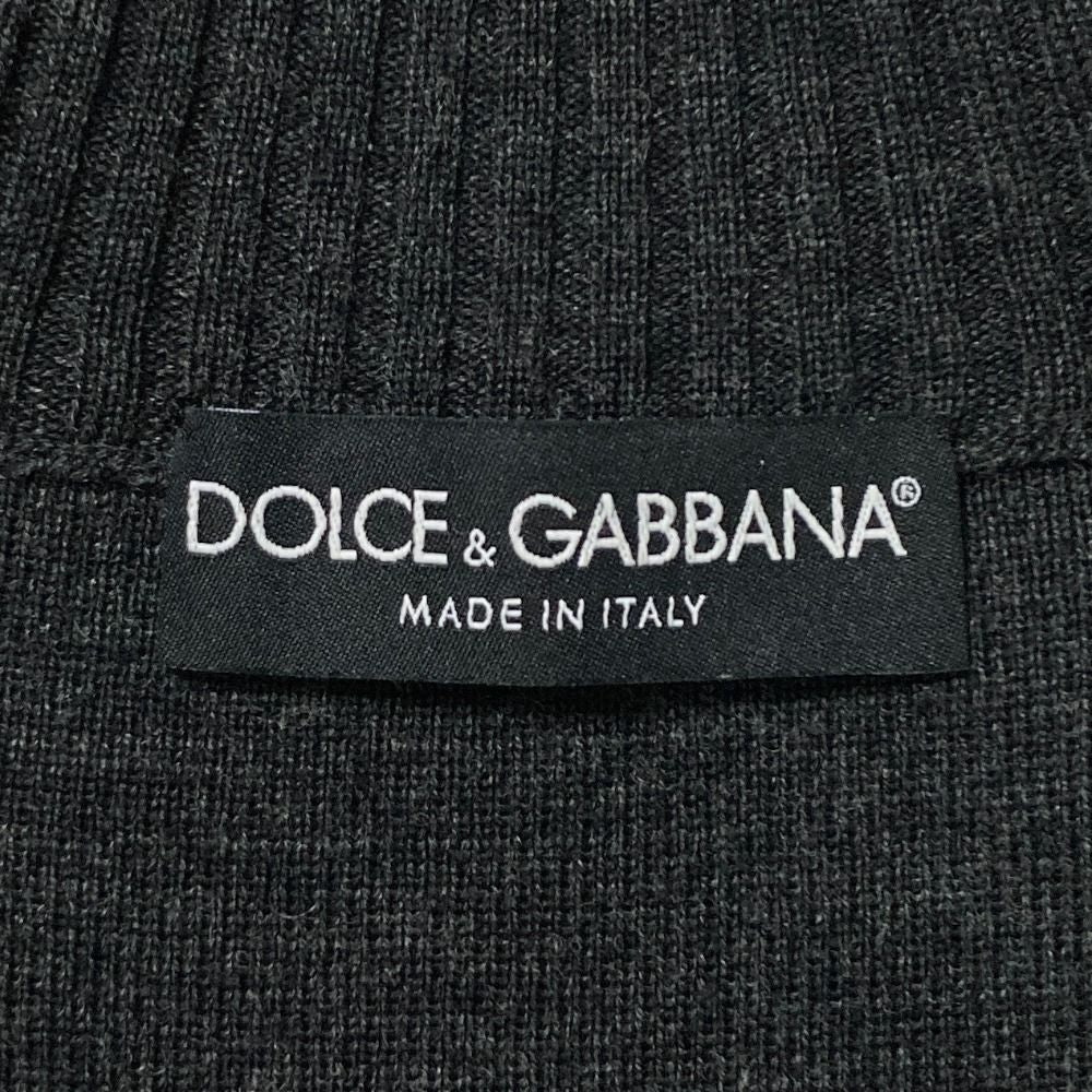Dolce & Gabbana DG Logo Driver's Knit Jacket 50 Gray