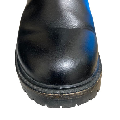Fendi Leather Engineer Boots 39 Black