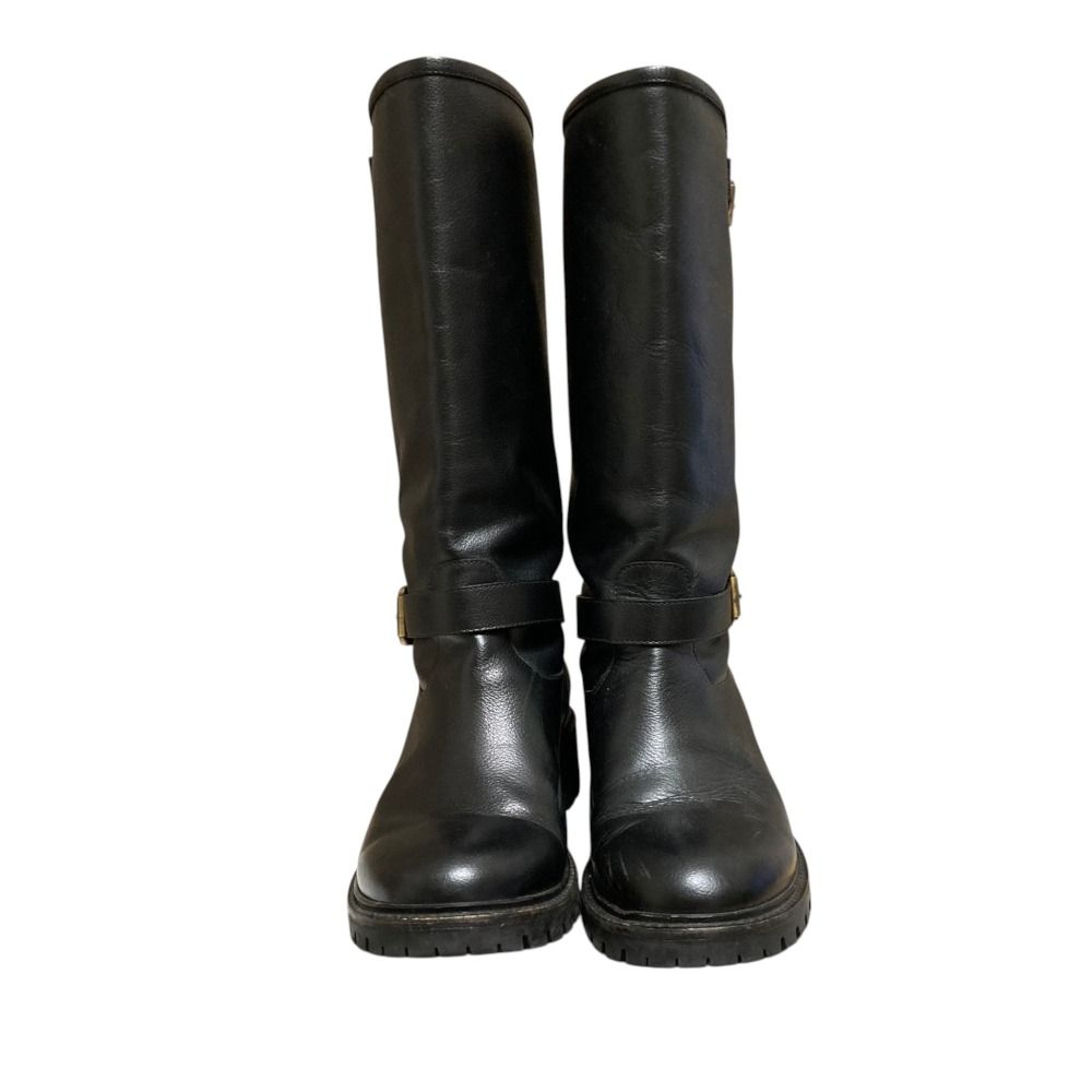 Fendi Leather Engineer Boots 39 Black