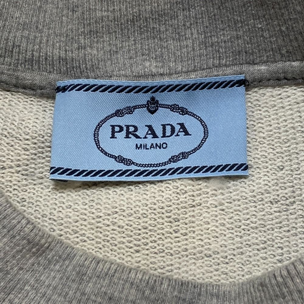 Prada Raglan Sleeve Sweatshirt S Gray