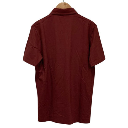 Hermes Cotton Knit Short Sleeve Polo Shirt S Red