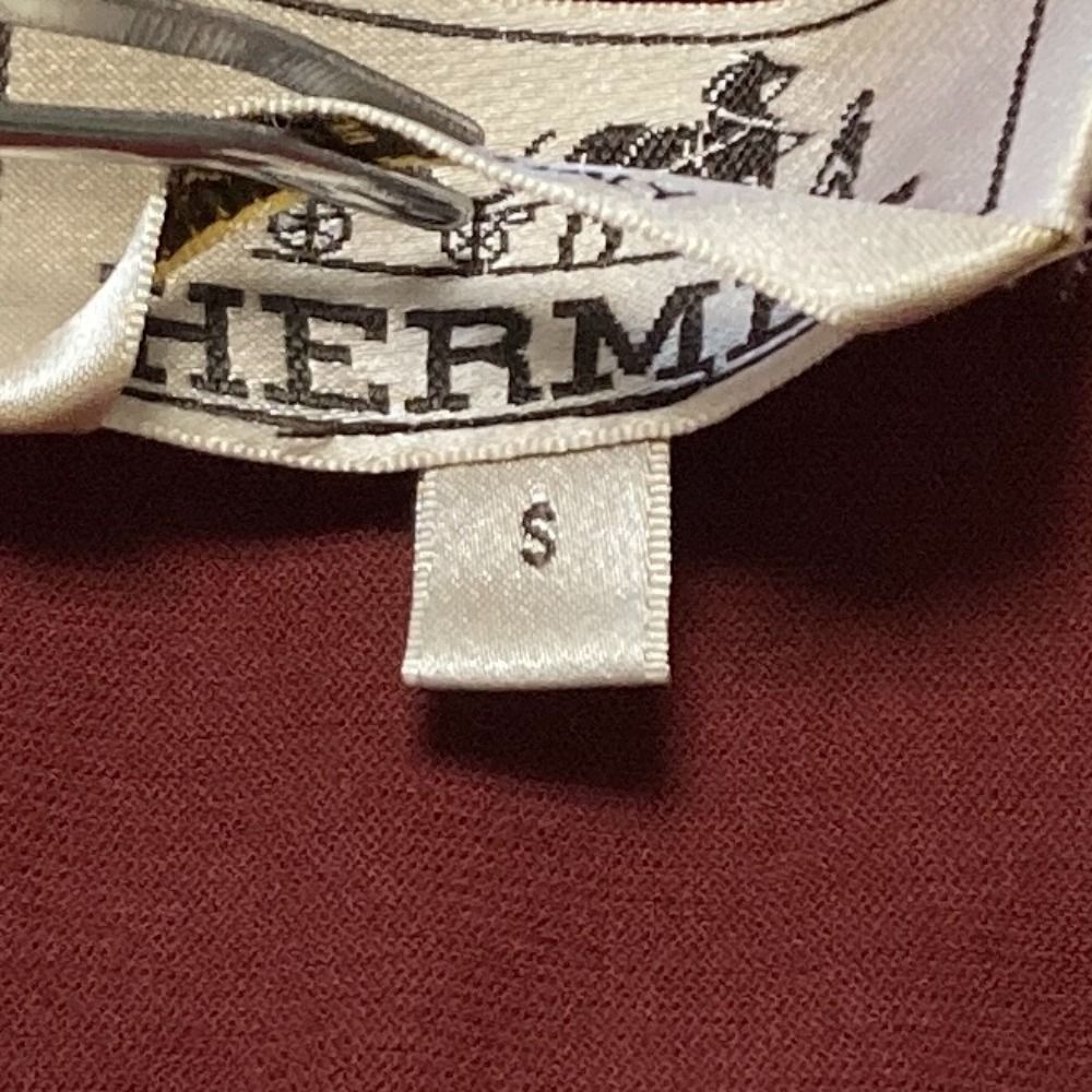 Hermes Cotton Knit Short Sleeve Polo Shirt S Red