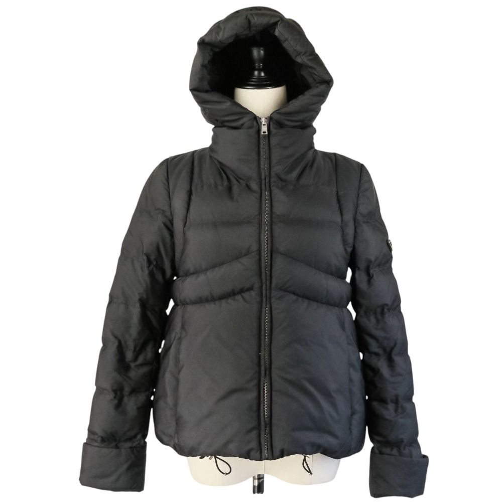 Prada Sport Hooded Down Jacket 40 Black