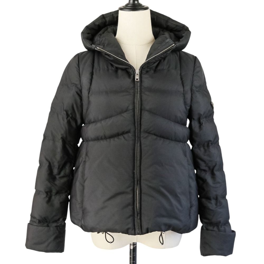 Prada Sport Hooded Down Jacket 40 Black