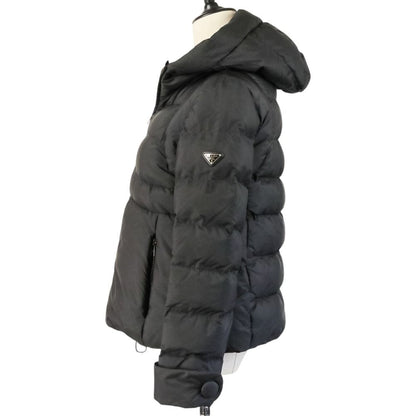 Prada Sport Hooded Down Jacket 40 Black