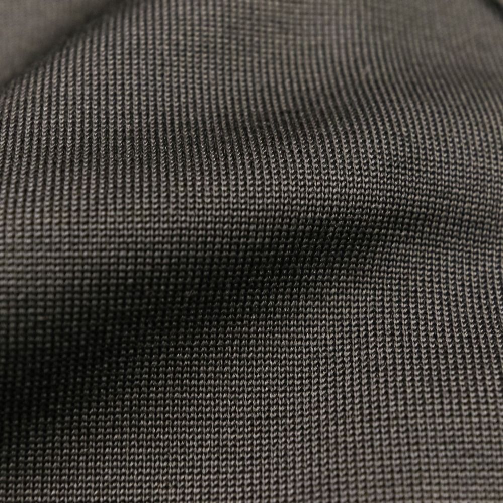 Hermes Coaching Relief Short Sleeve Silk Knit Sweater 36 Navy