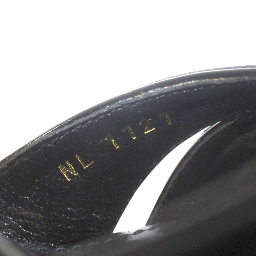 Louis Vuitton Monogram Empreinte Ankle Strap High Heels Sandals 35 Navy