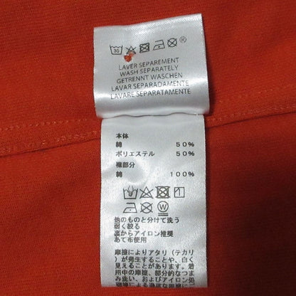Hermes Series Button Stretch Pique Polo Shirt M Orange