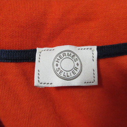 Hermes Series Button Stretch Pique Polo Shirt M Orange