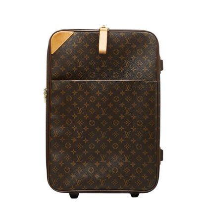 Louis Vuitton Monogram Pegase 55 Travel Bag Suitcase Brown Leather S