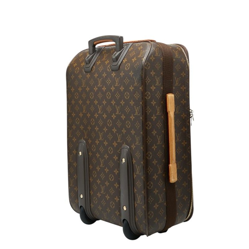 Louis Vuitton Monogram Pegase 55 Travel Bag Suitcase Brown Leather S