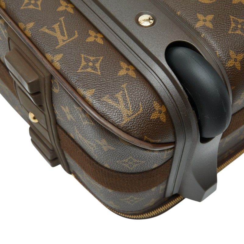 Louis Vuitton Monogram Pegase 55 Travel Bag Suitcase Brown Leather S