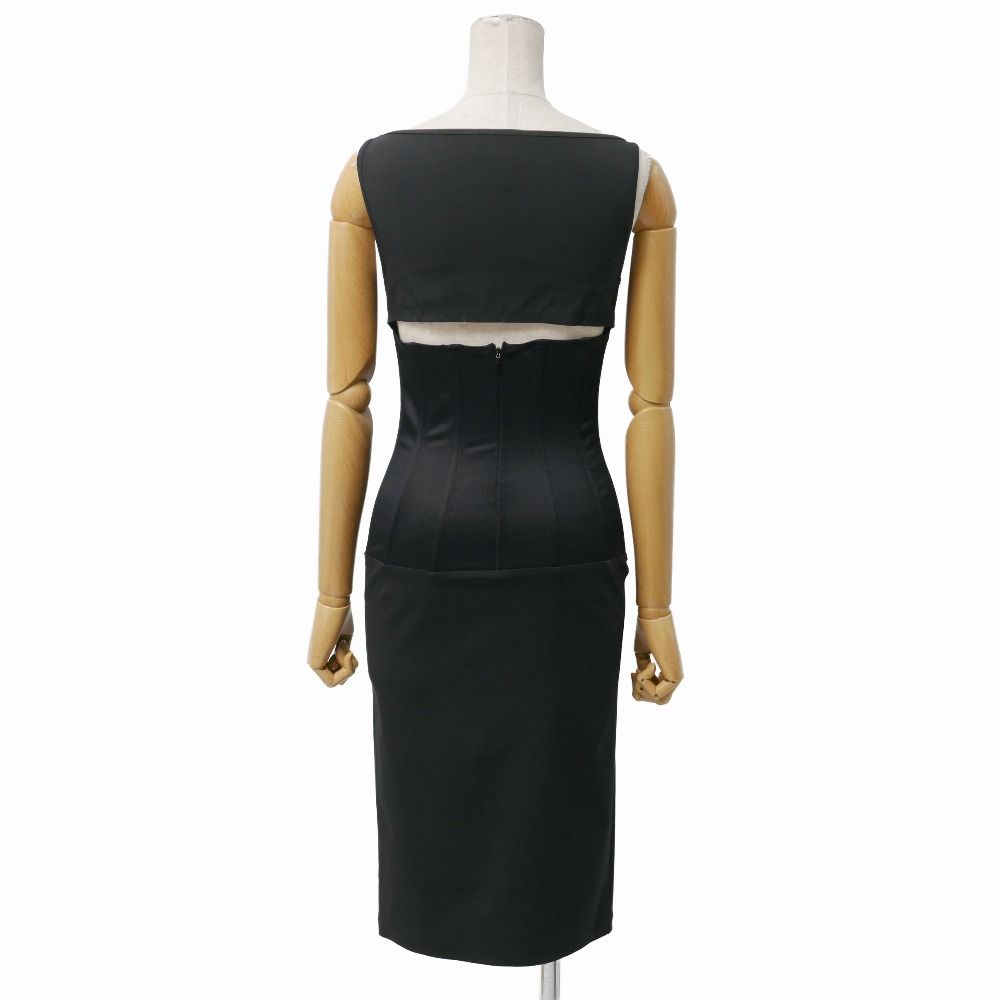 Dolce & Gabbana D&G Vintage Dress 26 40 Back Open Black