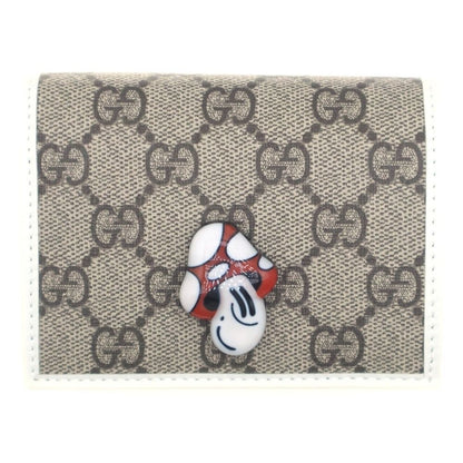 Gucci Mushroom Hattie Stewart GG Supreme Wallet Brown